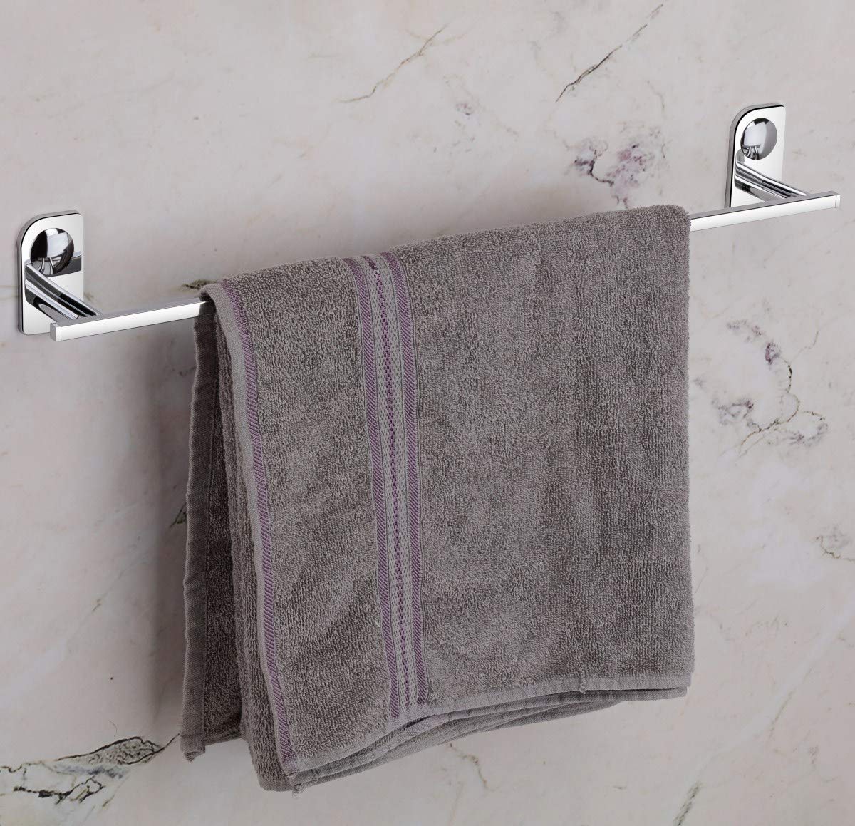 Plantex Dream Stainless Steel Towel Hanger for Bathroom/Towel Rod/Bar/Bathroom Accessories (24inch) - Chrome - Pack of 4