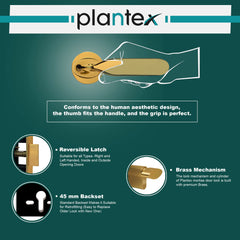 Plantex Heavy Duty Door Lock - Main Door Lock Set with 3 Keys/Mortise Door Lock for Home/Office/Hotel (7106 - Gold)