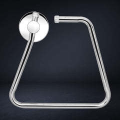 Plantex Stainless Steel Towel Ring for Bathroom/ Napkin-Towel Hanger/Wash Basin/Bathroom Accessories - (Chrome-Rectangle) - Pack of 3