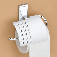 Plantex 304 Grade Stainless Steel Toilet Paper Holder/Tissue Paper Roll Holder for Bathroom - Crystal (Chrome)