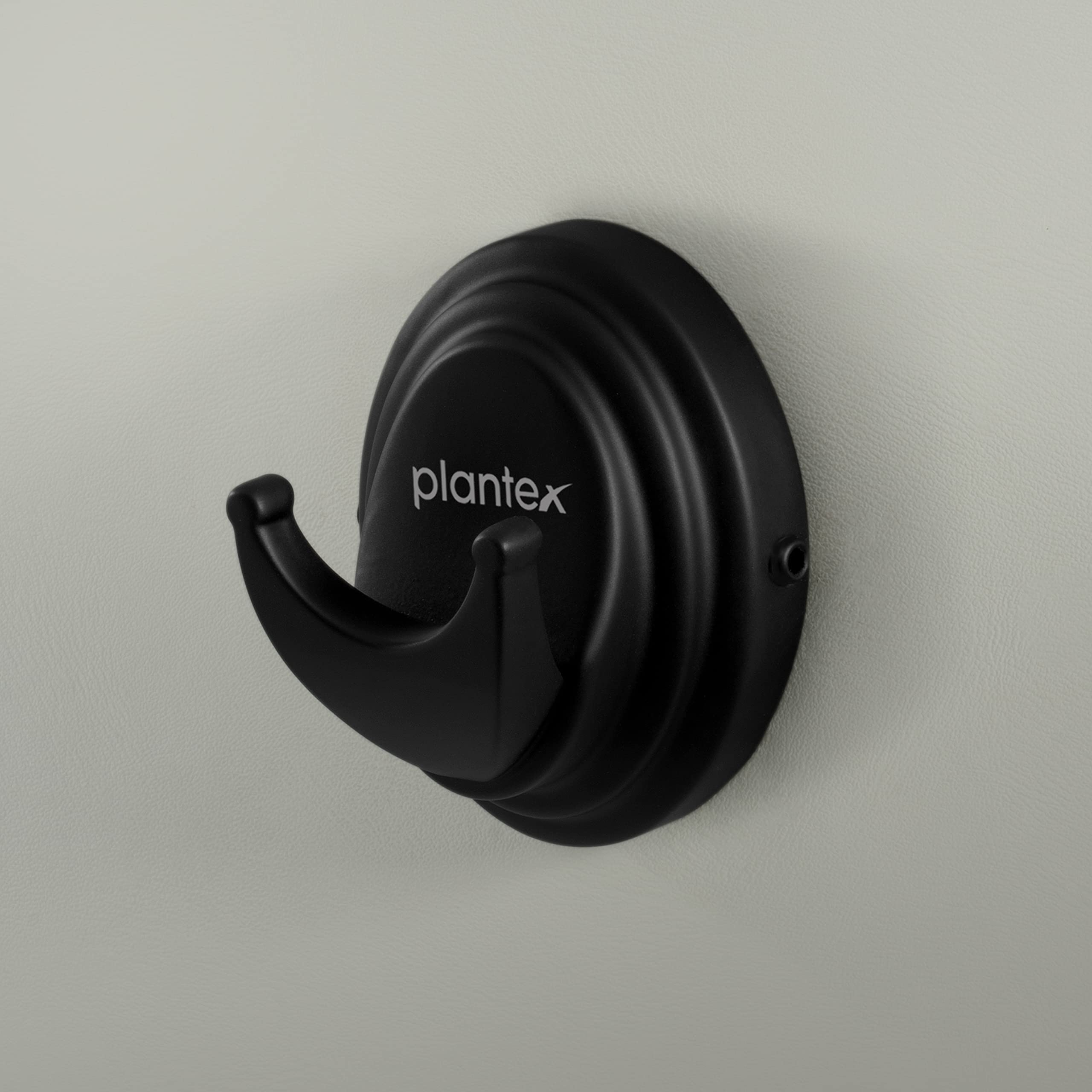 Plantex Cubic Black Bathroom Hooks for Hanging Towel and Clothes in Bathroom/washroom (304 Stainless Steel)