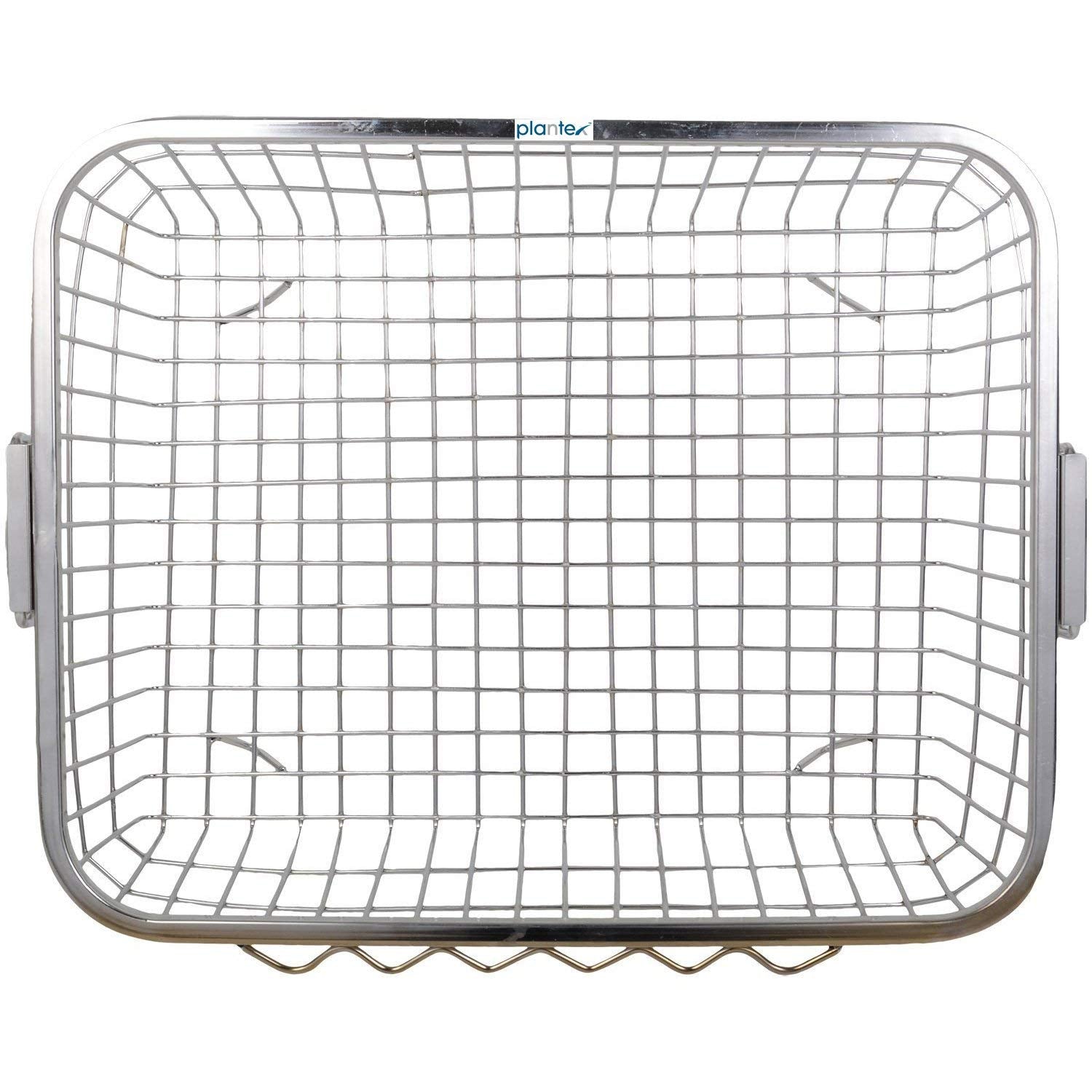 Plantex Stainless-Steel Dish Drainer Basket/Dish Drying Rack/Plate Stand/Bartan Basket (Size-48x37x20cm)