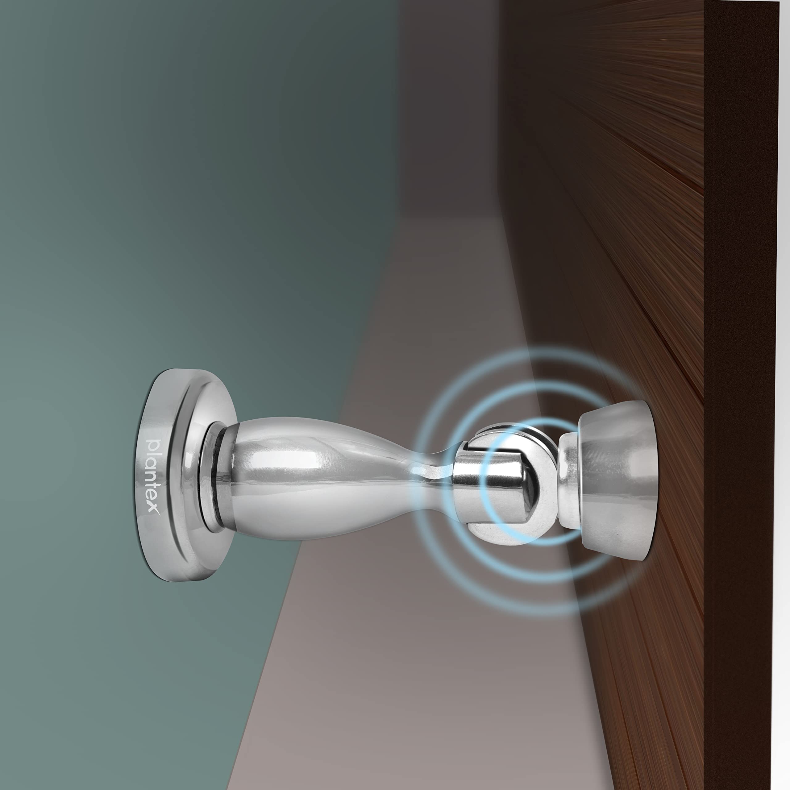 Plantex Magnetic Door Stopper for Home/ 360 Degree Magnet Door Catcher/Door Holder for Main Door/Bedroom/Office and Hotel Door - Pack of 40 (4 inch, Chrome)