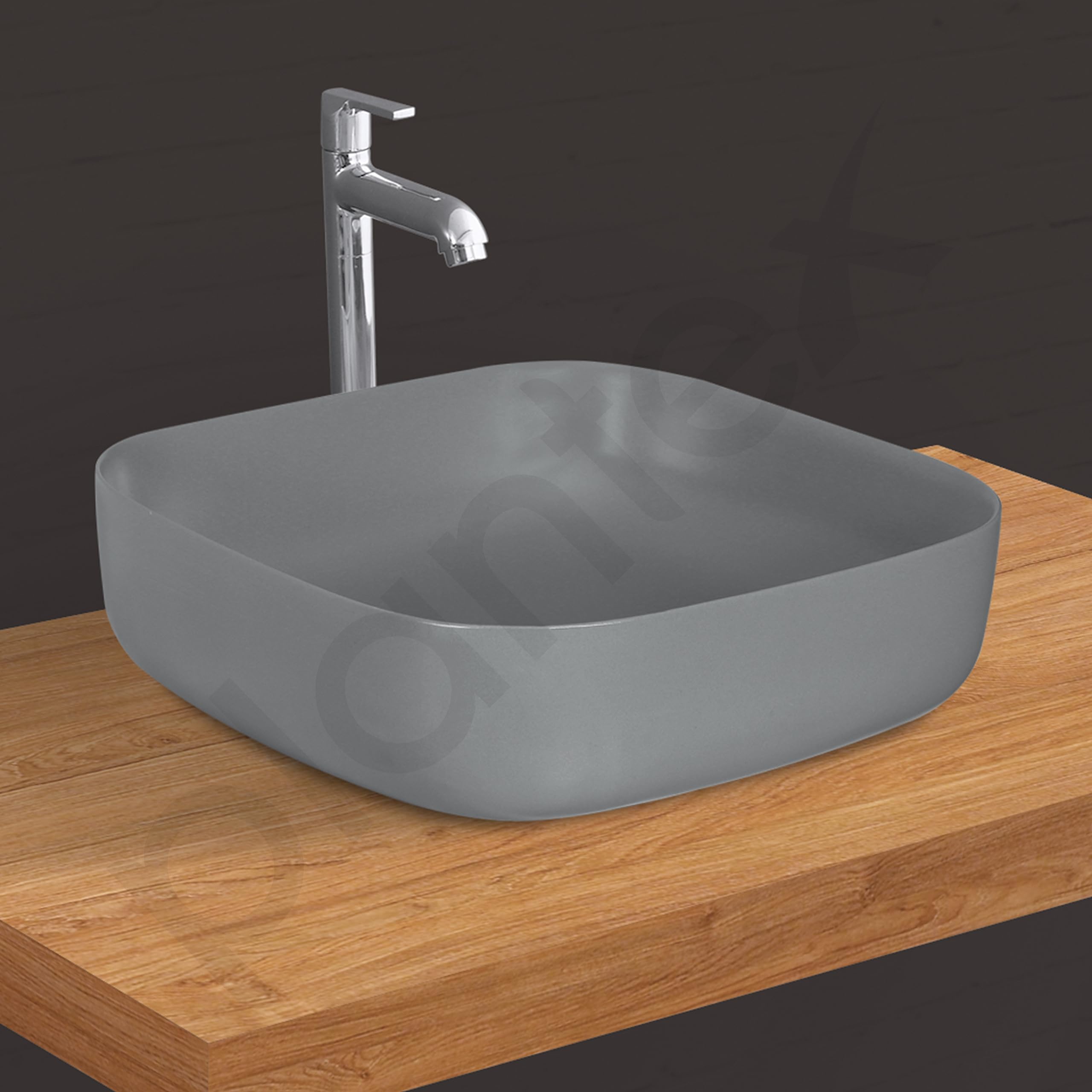 Plantex Ceramic One-Piece Commode with Counter-Top Basin for Bathroom/Western Toilet/Bathroom Wash Basin – Smoke