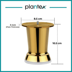 Plantex Heavy Duty Stainless Steel 4 inch Sofa Leg/Bed Furniture Leg Pair for Home Furnitures (DTS-51, Gold) – Pcs - 10