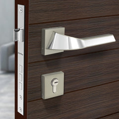 Plantex Heavy Duty Door Lock - Main Door Lock Set with 3 Keys/Mortise Door Lock for Home/Office/Hotel (7090 Satin White & Chrome Finish)