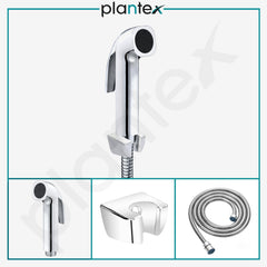 Plantex ABS Plastic Health Faucet with Hose Pipe/One Mode Faucet for Bathroom/Toilet - (603-Chrome)