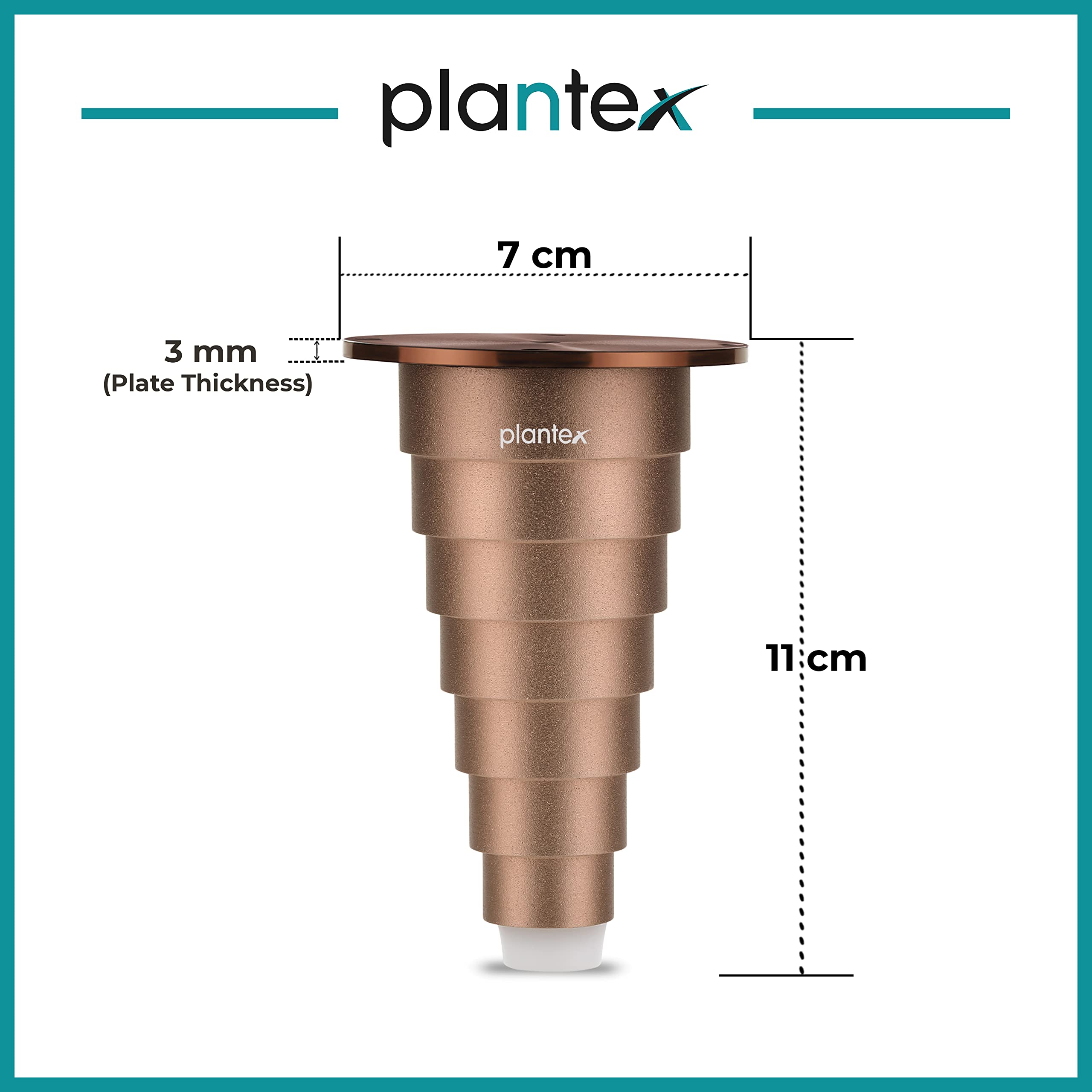 Plantex Aluminum 4 inch Sofa Leg/Bed Furniture Leg Pair for Home Furnitures (DTS-66-PVD Rose Gold) – 4 Pcs