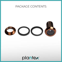 Plantex Door Eye viewer with 200 Degree Wide View for Peephole - Rose Gold (Pack of 2)