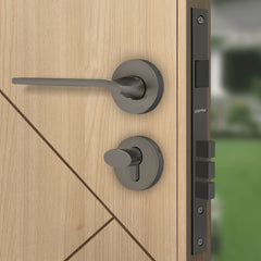 Plantex Door Lock-Fully Brass Main Door Lock with 4 Keys/Mortise Door Lock for Home/Office/Hotel (Sumer-3037, Satin Black Matt)