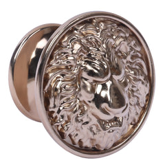 Plantex Lion Face Cabinet Drawer Knob Handle/Kitchen Cabinet Knobs/Knobs for Cabinets and Drawer/Round Drawer Pulls and Knobs- Pack of 3 Pieces (Rose Gold)