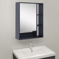 Plantex Bathroom Mirror Cabinet - HDHMR Wood Retro Bathroom Organizer Cabinet (18 x 24 Inches) Bathroom Accessories (APS-6001-Slate Grey)