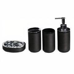 Plantex ABS Plastic Bathroom Accessories Set,4 Pcs - Soap Dish/Toothbrush Holder/Tumbler Holder/Soap Dispenser