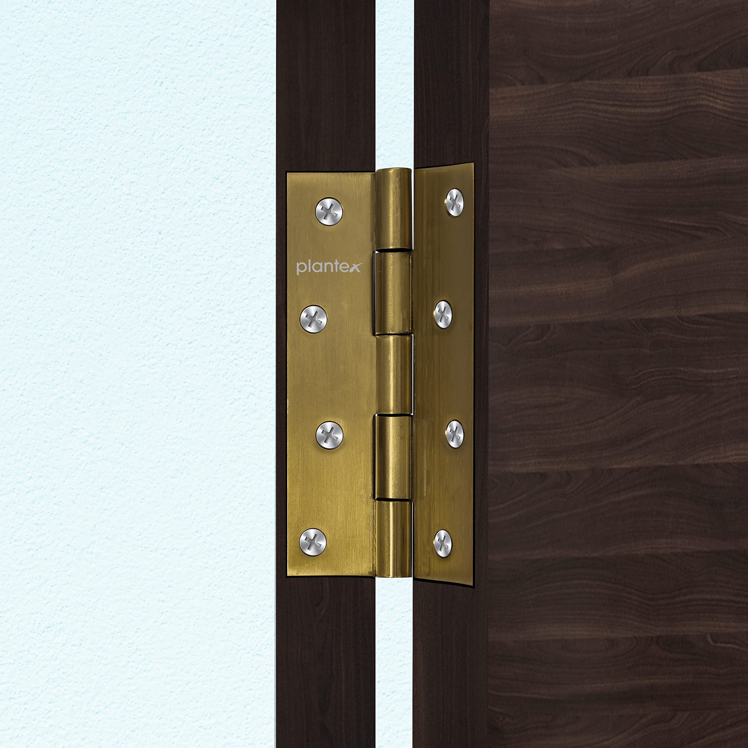Plantex Heavy Duty Stainless Steel Door Butt Hinges 5 inch x 12 Gauge/2.5 mm Thickness Home/Office/Hotel for Main Door/Bedroom/Kitchen/Bathroom - Pack of 12 (Brass Antique)