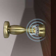 Plantex Magnetic Door Stopper for Home/ 360 Degree Magnet Door Catcher/Door Holder for Main Door/Bedroom/Office and Hotel Door - Pack of 6 (4 inch, Brass Antique)