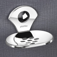 Plantex Bathroom Accessories - Stainless Steel 6pcs Bathroom Organizer Set- Towel Rack/Towel Rod/Soap Holder/Tumbler Holder/Robe Hook(Chrome)