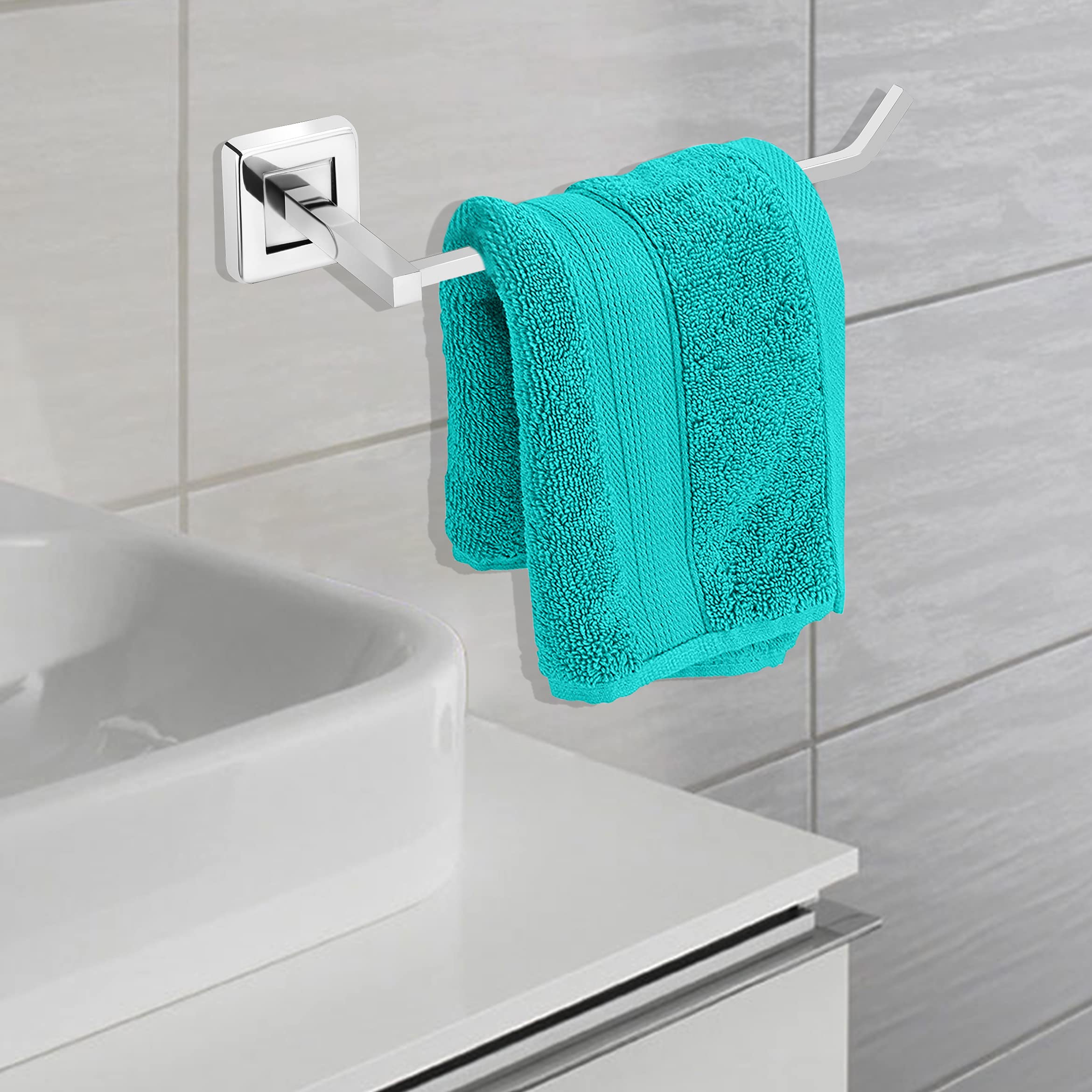 Plantex Stainless Steel Napkin Ring/Towel Ring/Holder/Towel Hanger/Bathroom Accessories (Chrome) - Pack of 1