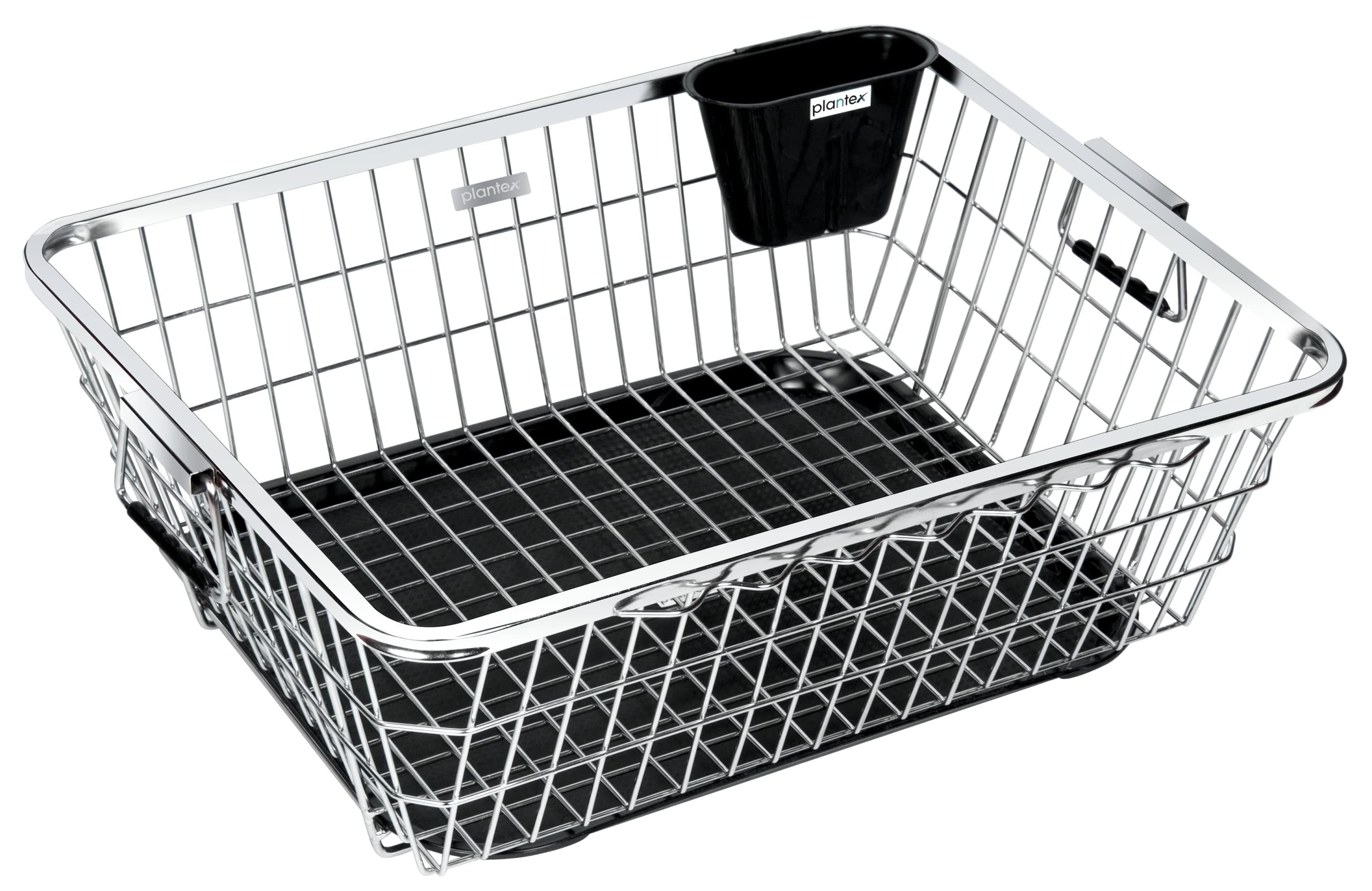 Plantex Stainless Steel Dish Drainer Basket for Kitchen Utensils/Dish Drying Rack with Drainer/Bartan Basket/Plate Stand (Size-54 x 40 x 24 cm/Chrome Finish)