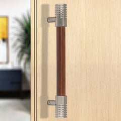Plantex Heavy Duty Door Handle/Door & Home Decor/16-inches Main Door Handle/Door Pull Push Handle - Pack of 1 ( 196-Wood and Satin Finish)