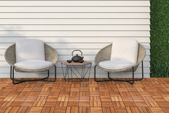 Plantex Merbau Wood Deck Tiles for Garden/Terrace/Patio/Outdoor Tiles with Interlocking Installation-Waterproof Flooring Tiles – Pack of 6 (Wood - 12x12 Inch)