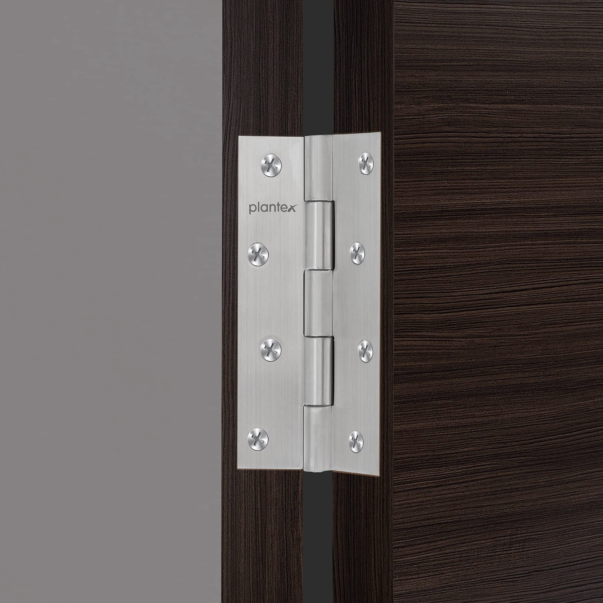 Plantex Heavy Duty Stainless Steel Door Butt Hinges 5 inch x 12 Gauge/2.5 mm Thickness Home/Office/Hotel for Main Door/Bedroom/Kitchen/Bathroom - Pack of 12 (Satin Matt)