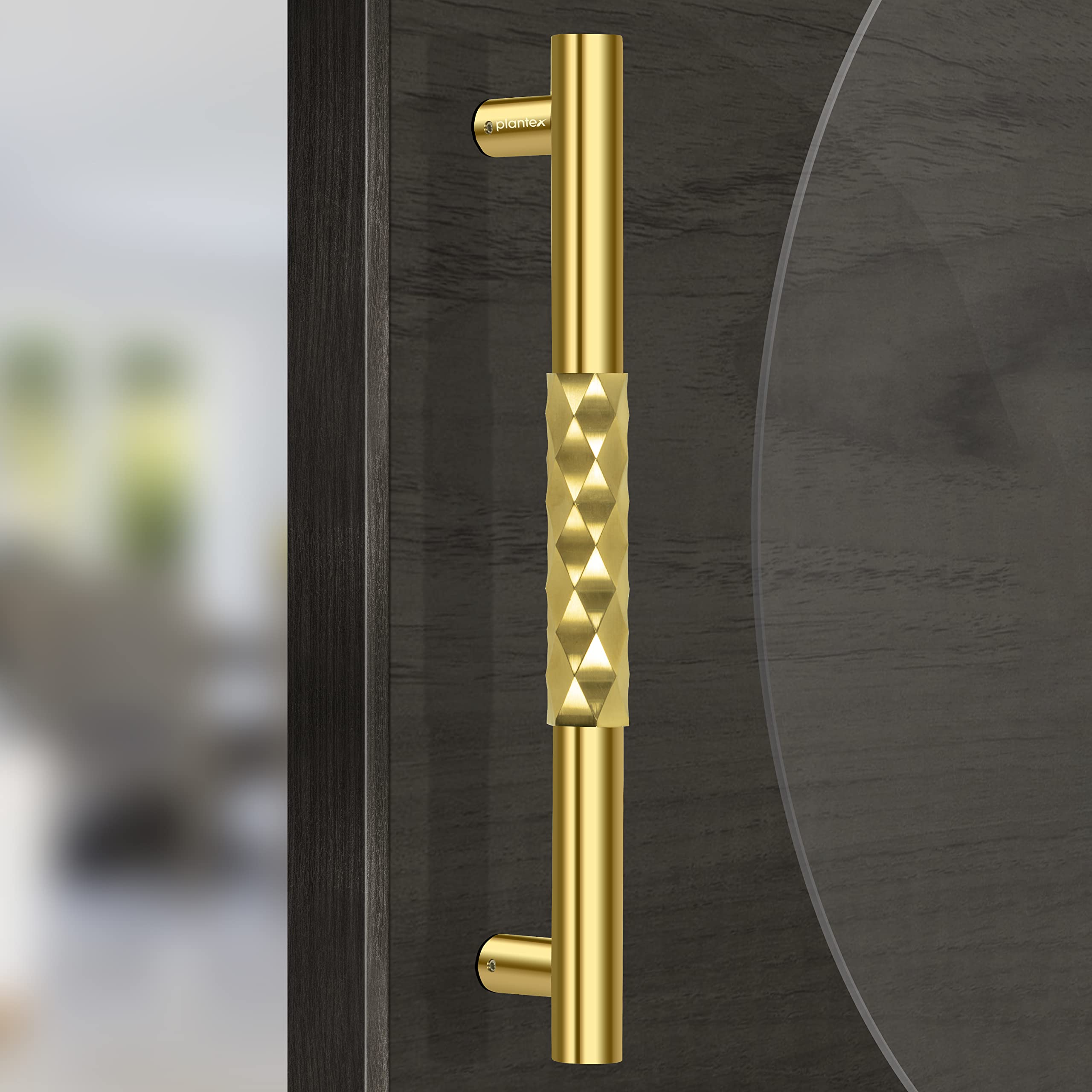 Plantex Aura Door Handle/Door & Home Decor/14 Inch Main Door Handle/Door Pull Push Handle – Pack of 1 (299,PVD Gold Finish)