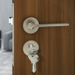 Plantex Door Lock-Fully Brass Main Door Lock with 4 Keys/Mortise Door Lock for Home/Office/Hotel (Sumer-3037, Matt)