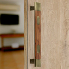 Plantex Door Handle/Door & Home Decor/14 Inch Main Door Handle/Door Pull Push Handle – Pack of 1 (300, Brass Antique and Wood Finish)