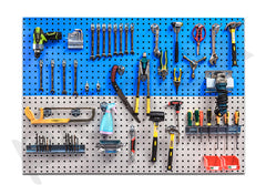 Plantex Metal Pegboard for Garages/Tool Organizer for Workshop/Tool Storage Board/Hanging Tool Pegboard – 150 x 50 cm