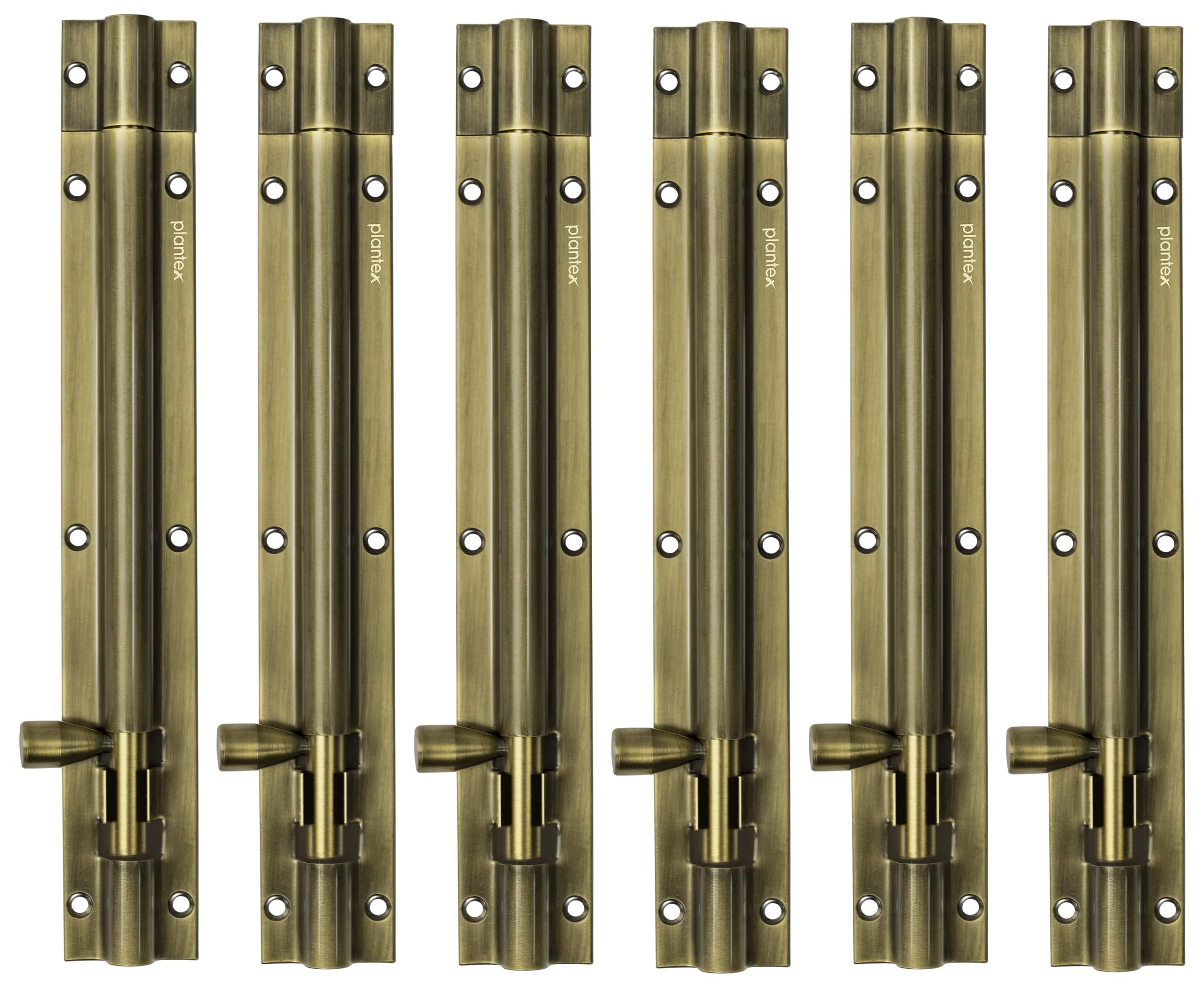 Plantex 8- inches Long Tower Bolt for Door/Windows/Wardrobe - Pack of 6 (Antique)