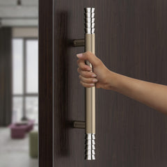 Plantex Satin White Lotus Main Door Handle for Pull and Push Operations (Model-103), Pull Handle