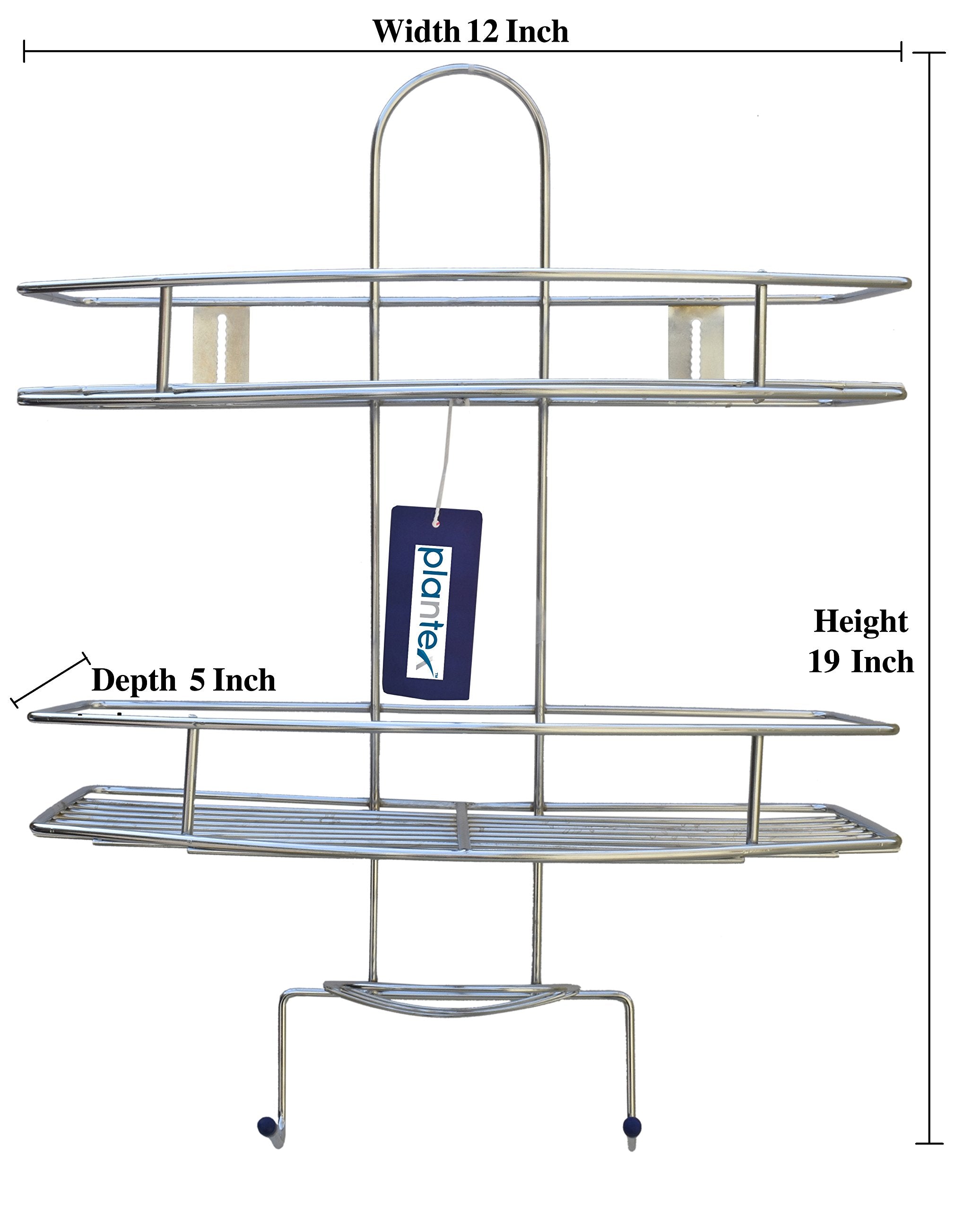 Plantex 5 in 1 Stainless Steel Multipurpose Shelf/Holder for Kitchen & Bathroom-Regular(Pack of 1)