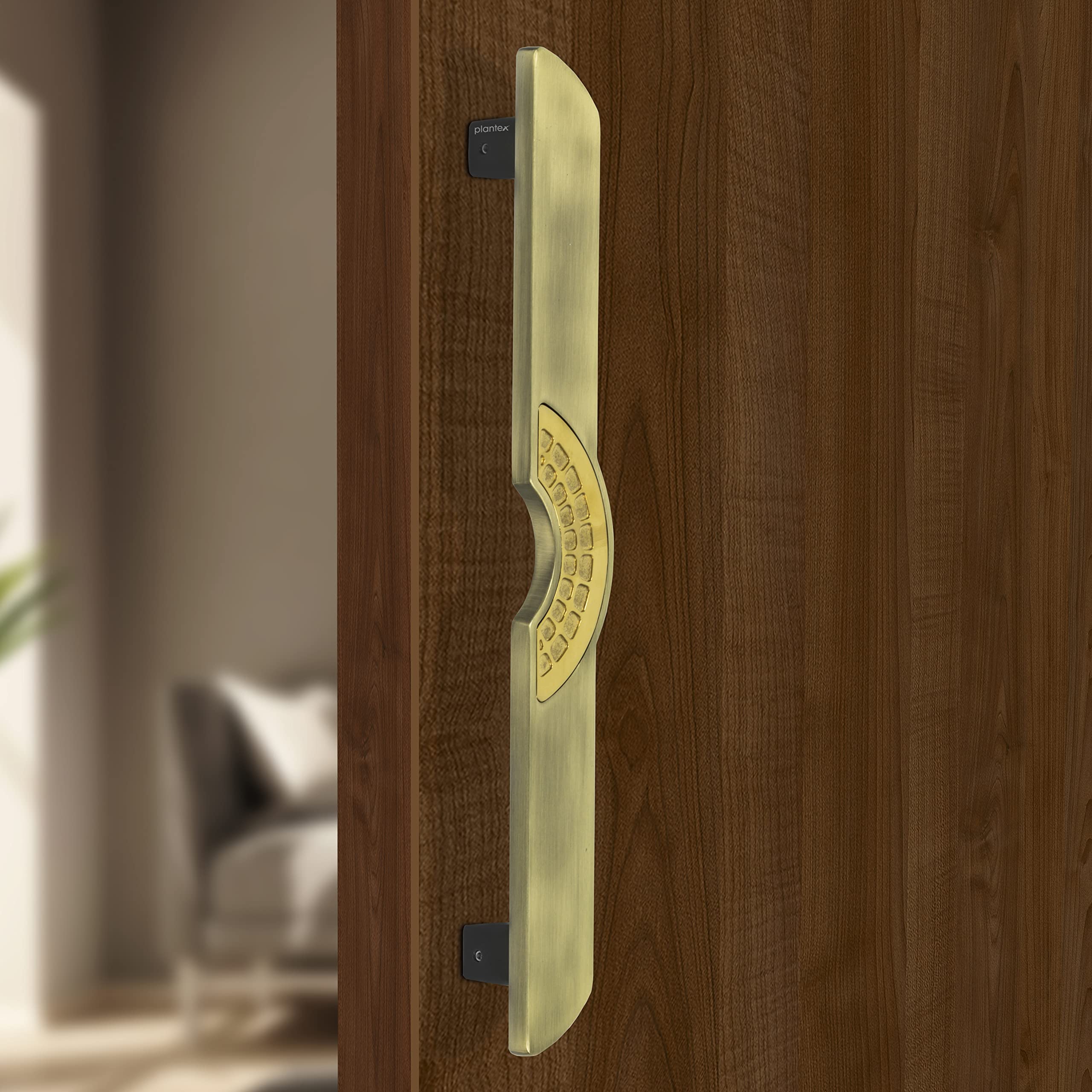Plantex Ultron Door Handle/Door & Home Decor/15 Inch Main Door Handle/Door Pull Push Handle – Pack of 1 (316,Brass Antique and Gold Finish)