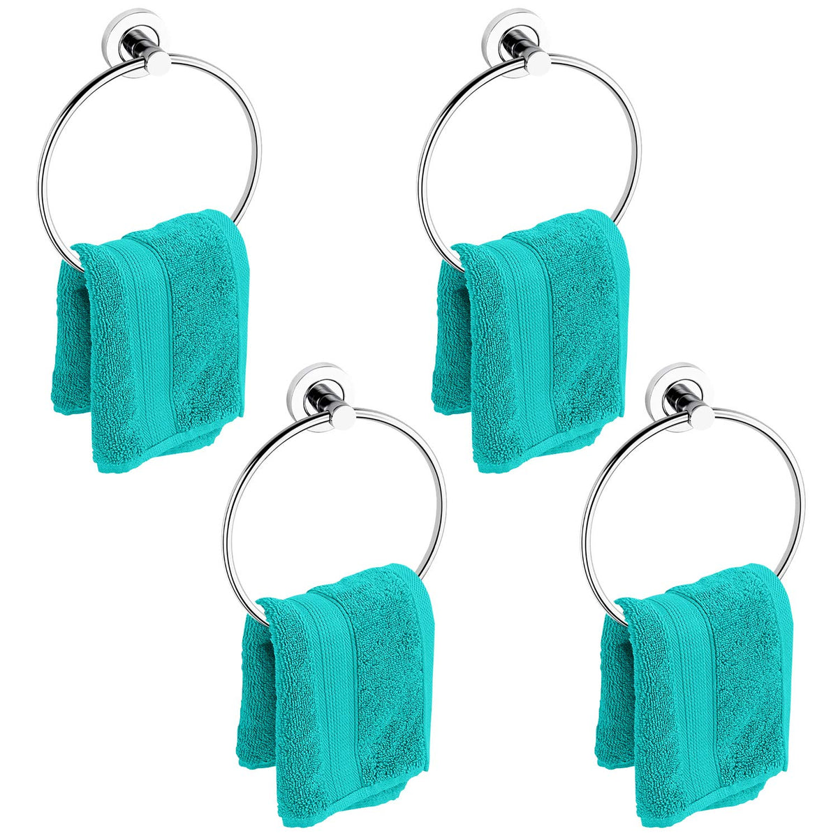 Plantex Towel Ring and Napkin Holder for washbasin/Bathroom/Kitchen (Pack of 3)