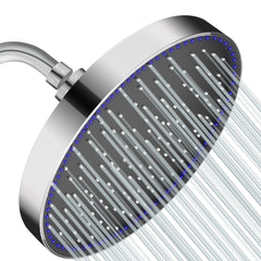 Plantex ABS Round Head Shower for Bathroom/Shower Head With LED for Home/Hotel-(637-Chrome)