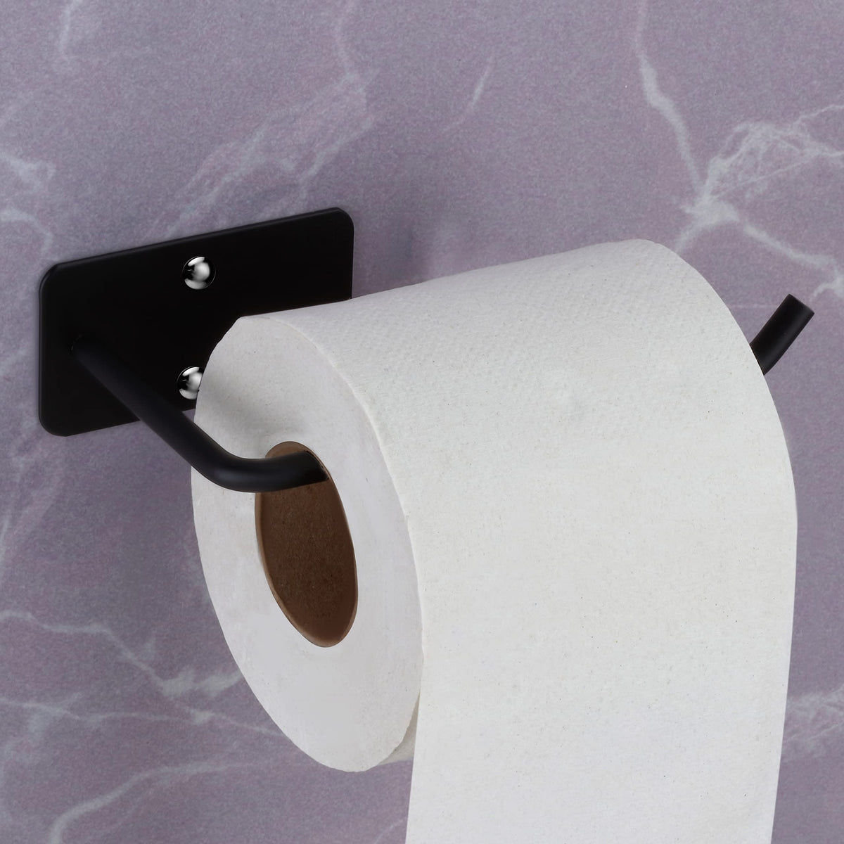 Plantex Stainless Steel Toilet Paper Roll Holder/Tissue Paper Holder in Bathroom/Kitchen/Bathroom Accessories - Wall Mount (Black)