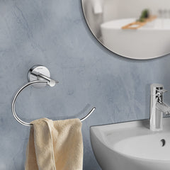 Plantex Fully Brass Smero Napkin Ring/Towel Ring/Towel Hanger/Napkin Holder/Bathroom Accessories - Chrome (Cl-7133)