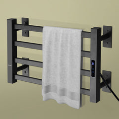 Plantex Aluminium Shock-Free Heating Towel Rack/Towel Bar/Towel Stand/Hanger/Towel Warmer Machine for Bathroom Accessories(Rich-Black)