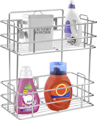 Plantex Stainless Steel Multipurpose Detergent Holder/Bathroom Rack/Shelf/Bathroom Accessories (Chrome)