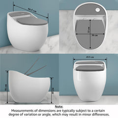 Plantex Platinium Ceramic Rimless One Piece Western Toilet/Water Closet/Commode With Soft Close Toilet Seat - S Trap Outlet (White & Grey)