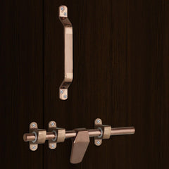 Plantex Stainless Steel Door Kit for Single Door/Door Hardware/Door Accessories (10 inch Al-Drop,8 inch Latch, 8 inch 2 Handles,7 inch Tower Bolt and 4 inch Door Stopper) - (DK-07-PVD Rose Gold)