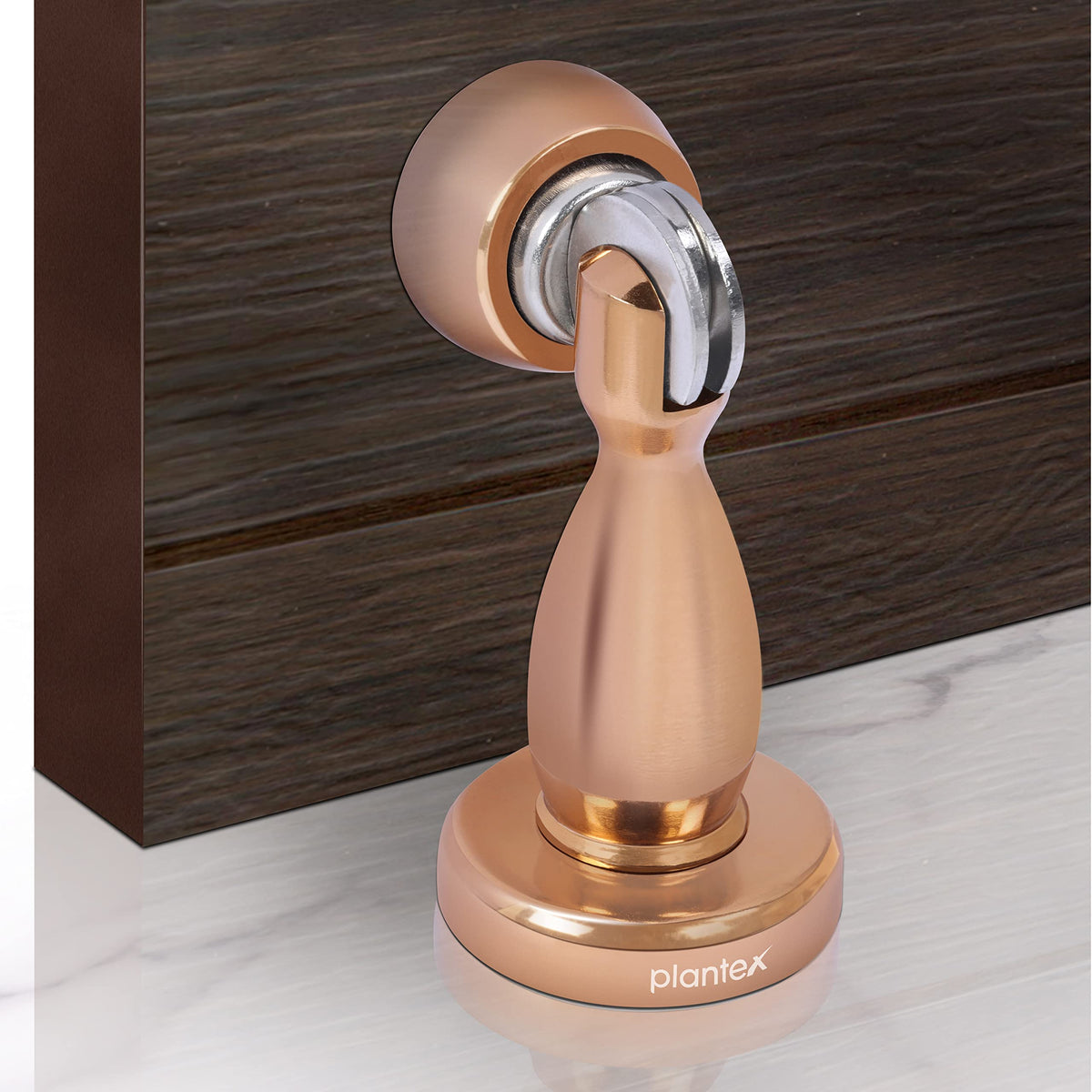 Plantex Magnetic Door Stopper for Home/Magnet Door Catcher/ Door Holder for Main Door/ Bedroom/Office and Hotel Door (4 inch, Rose Gold)