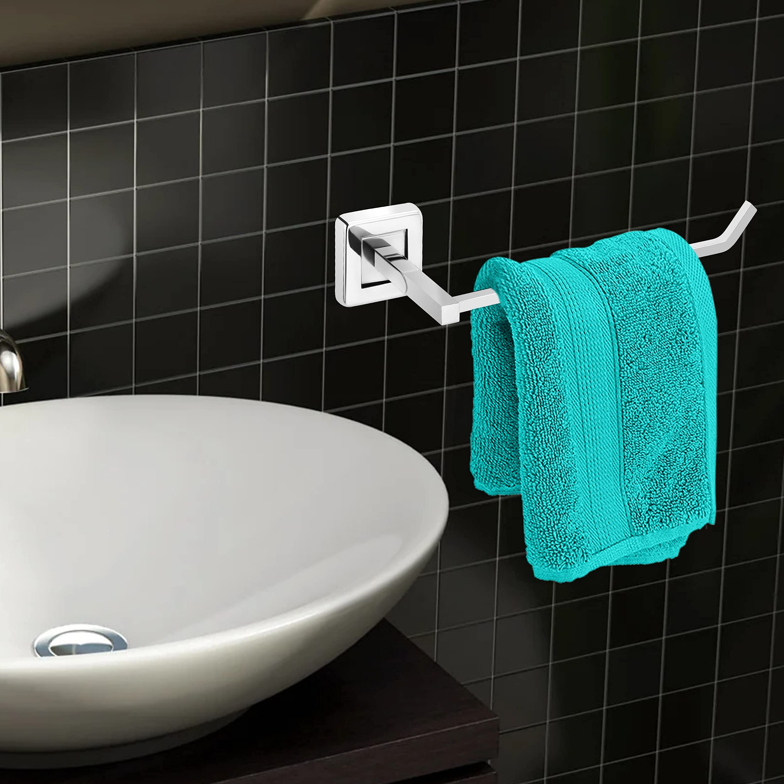 Plantex Stainless Steel Napkin Ring/Towel Ring/Holder/Towel Hanger/Bathroom Accessories (Chrome) - Pack of 1