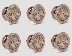 Plantex Horse Face Cabinet Drawer Knob Handle/Kitchen Cabinet Knobs/Knobs for Cabinets and Drawer/Round Drawer Pulls and Knobs- Pack of 6 Pieces (Rose Gold)