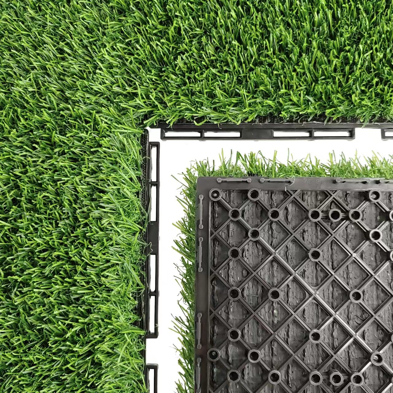 Plantex Tiles for Floor-High Density Grass Carpet Tiles/Garden Tile/Quick Flooring Solution for Indoor/Outdoor Deck Tile-Pack of 10 (1:1 Sq.Feet,APS-1213)