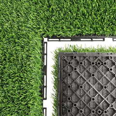 Plantex Tiles for Floor-High Density Grass Carpet Tiles/Garden Tile/Quick Flooring Solution for Indoor/Outdoor Deck Tile-Pack of 12 (1:1 Sq.Feet,APS-1213)