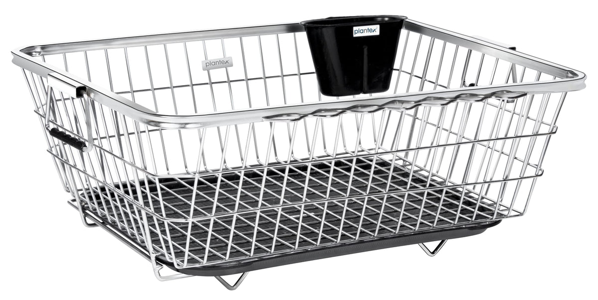 Plantex Stainless Steel Dish Drainer Basket for Kitchen Utensils/Dish Drying Rack with Drainer/Bartan Basket/Plate Stand (Size-54 x 40 x 24 cm)