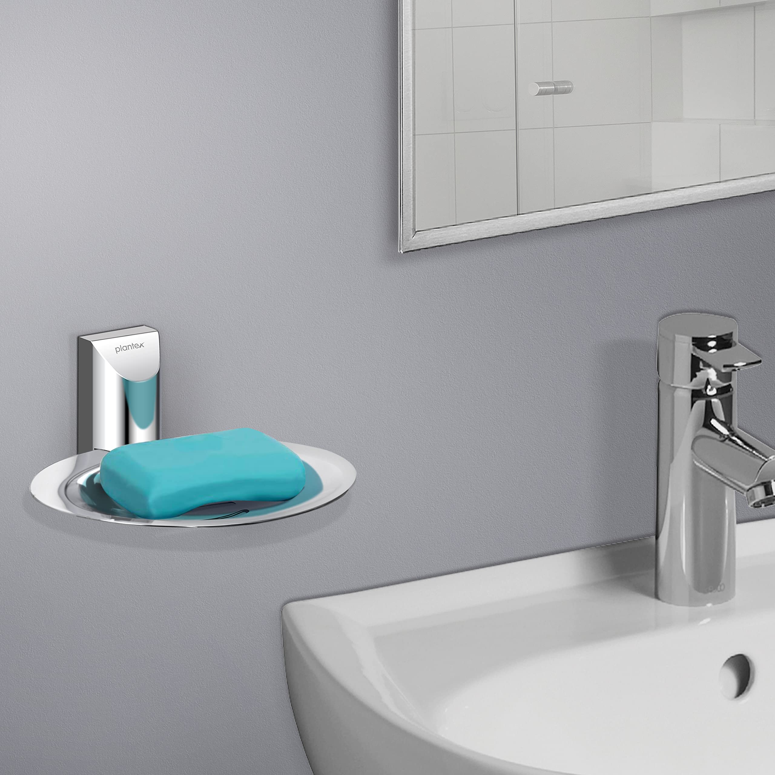 Plantex Fully Brass Smero Soap Dish Stand for Bathroom & Kitchen/Soap Dish/Holder/Bathroom Accessories - Chrome (SU-5134-A)