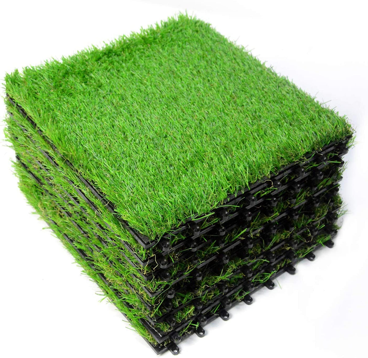 Plantex Tiles for Floor-High Density Grass Carpet Tiles/Garden Tile/Quick Flooring Solution for Indoor/Outdoor Deck Tile-Pack of 10 (1:1 Sq.Feet,APS-1213)