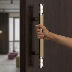 Plantex Main Door Handle/Door & Home Decore/14 Inch Main Door Handle/Pull-Push Handle - Pack of 1 (APS-102, Satin White and Chrome Finish)